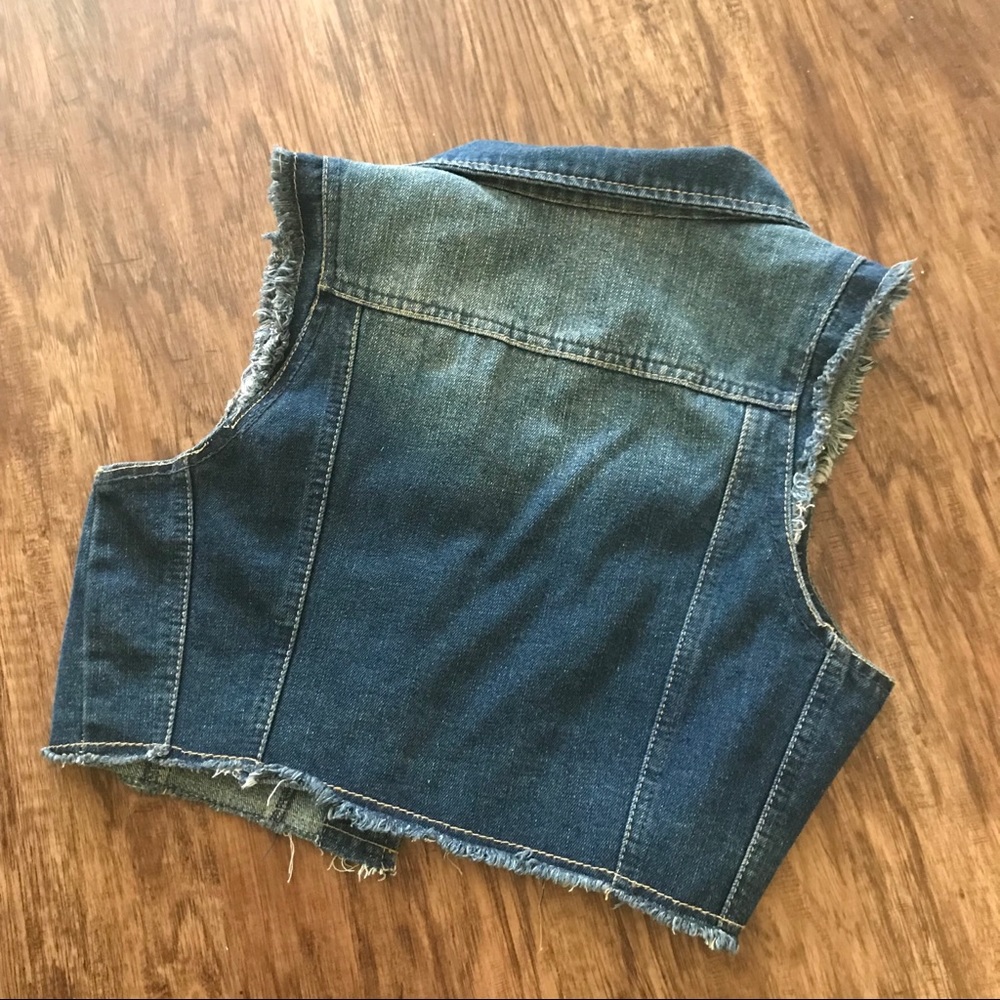 Highway Jeans Cropped Denim Vest